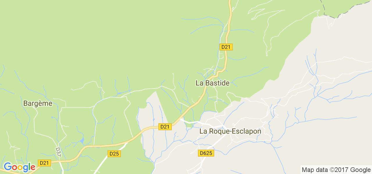 map de la ville de La Bastide