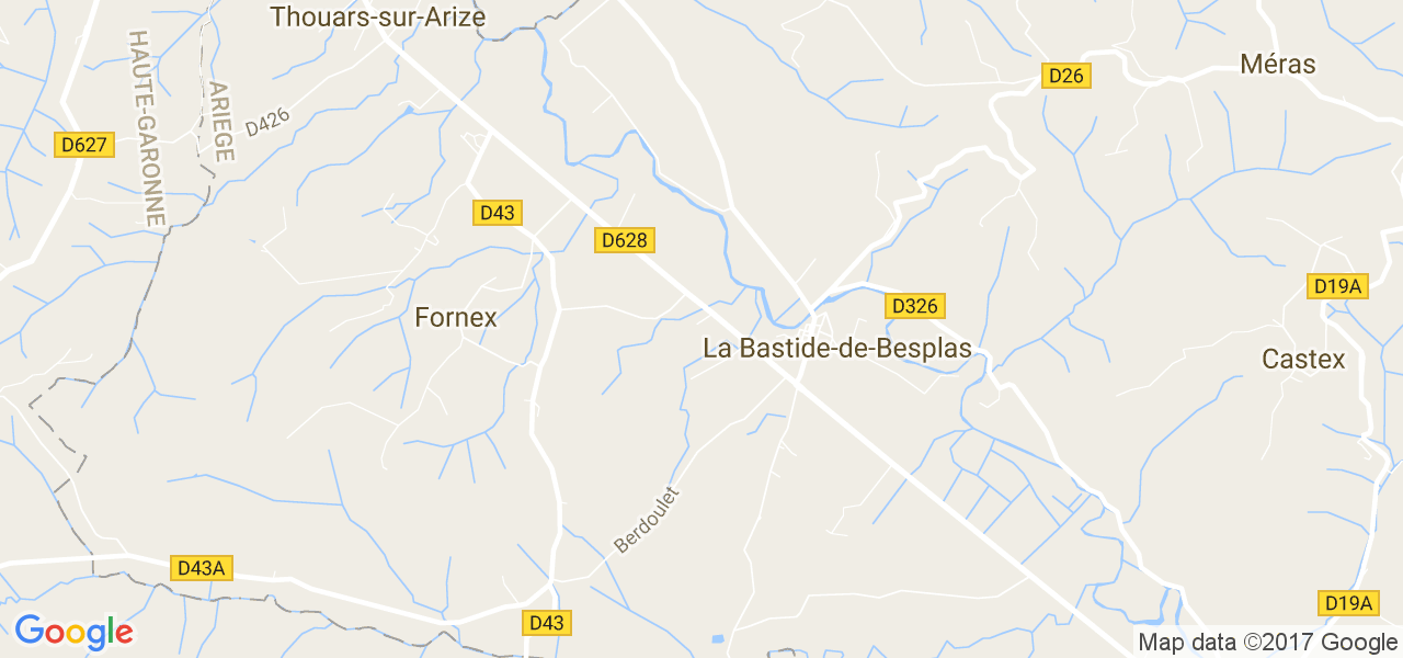 map de la ville de La Bastide-de-Besplas