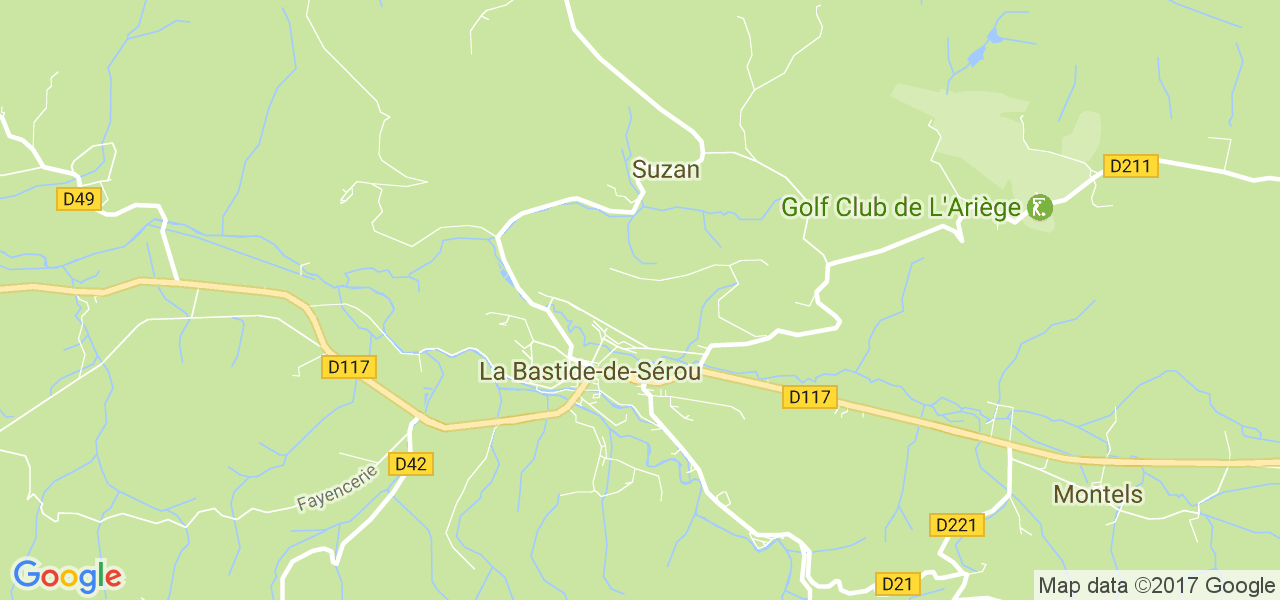 map de la ville de La Bastide-de-Sérou