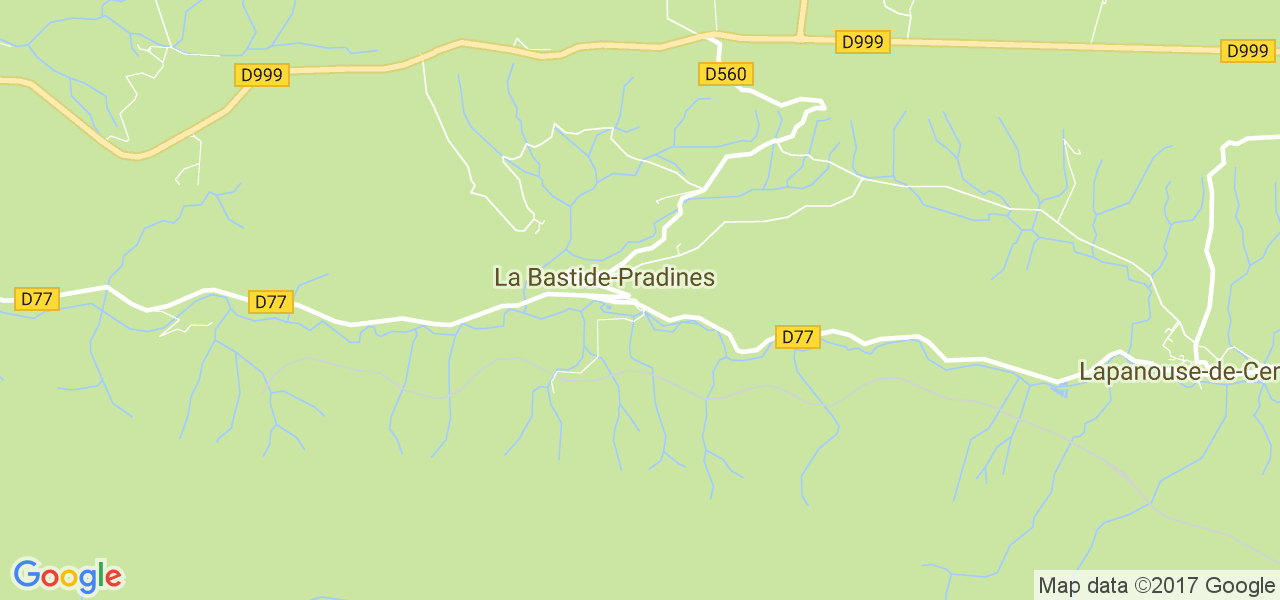 map de la ville de La Bastide-Pradines