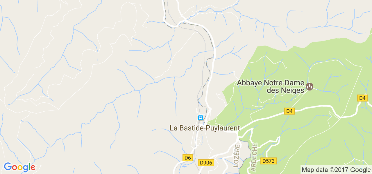 map de la ville de La Bastide-Puylaurent