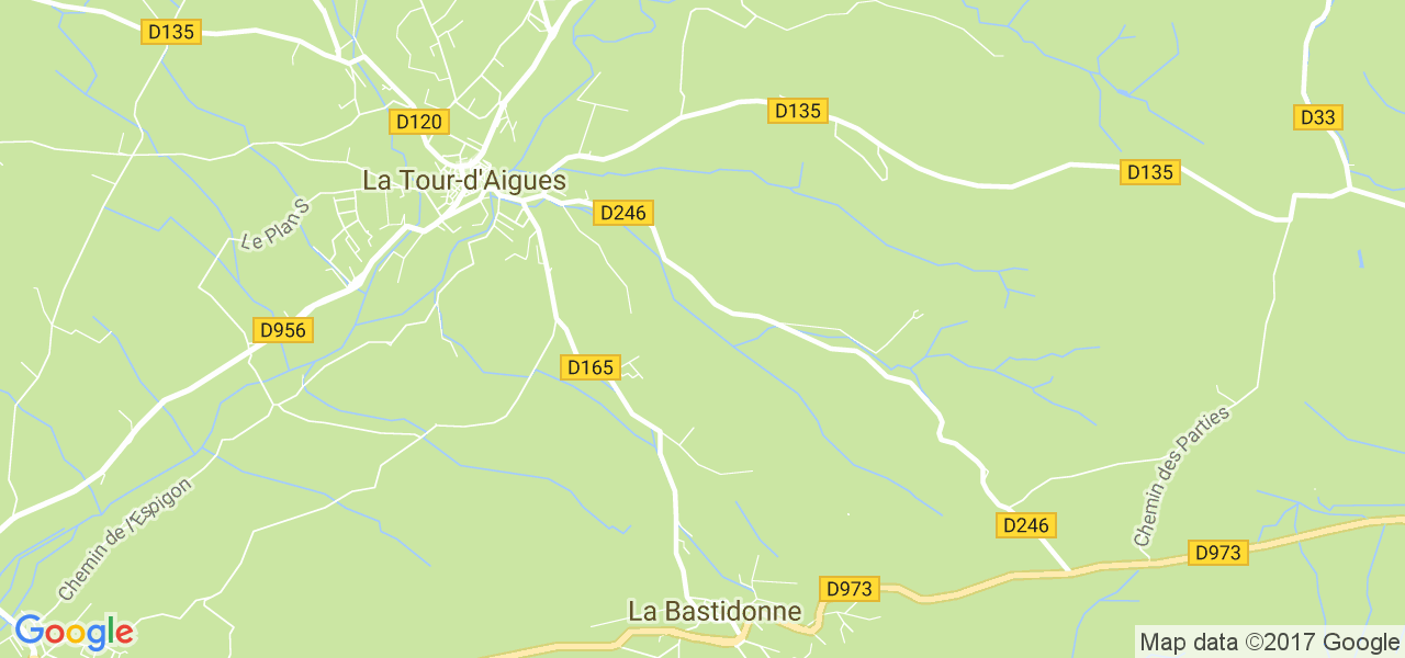 map de la ville de La Bastidonne