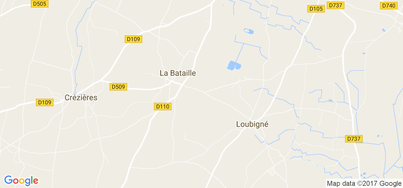 map de la ville de La Bataille