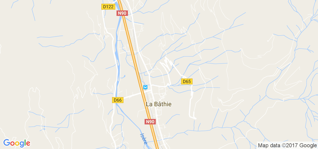 map de la ville de La Bâthie