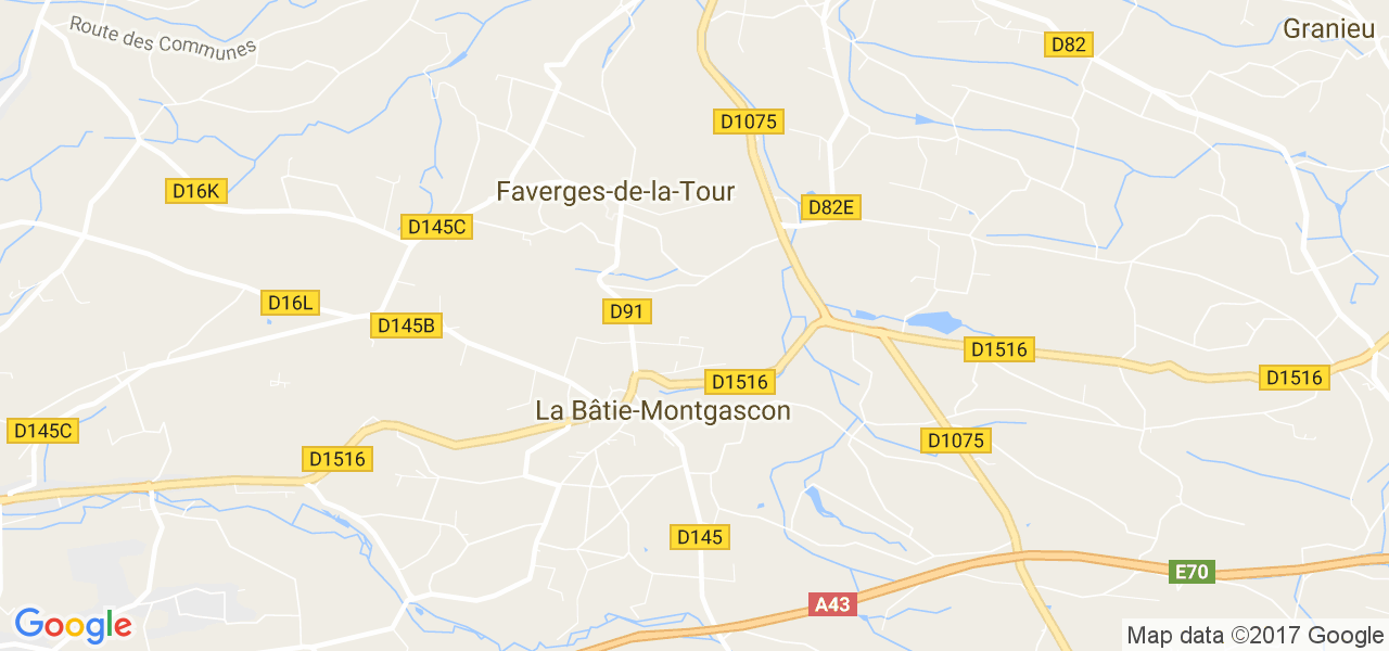 map de la ville de La Bâtie-Montgascon