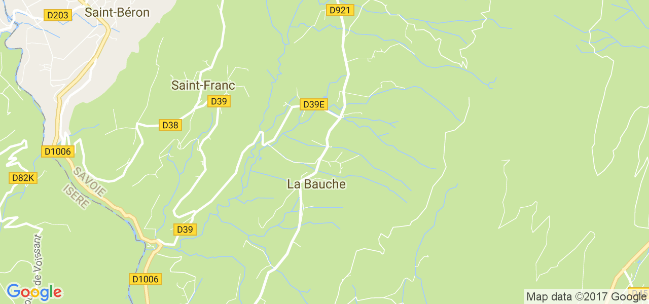 map de la ville de La Bauche