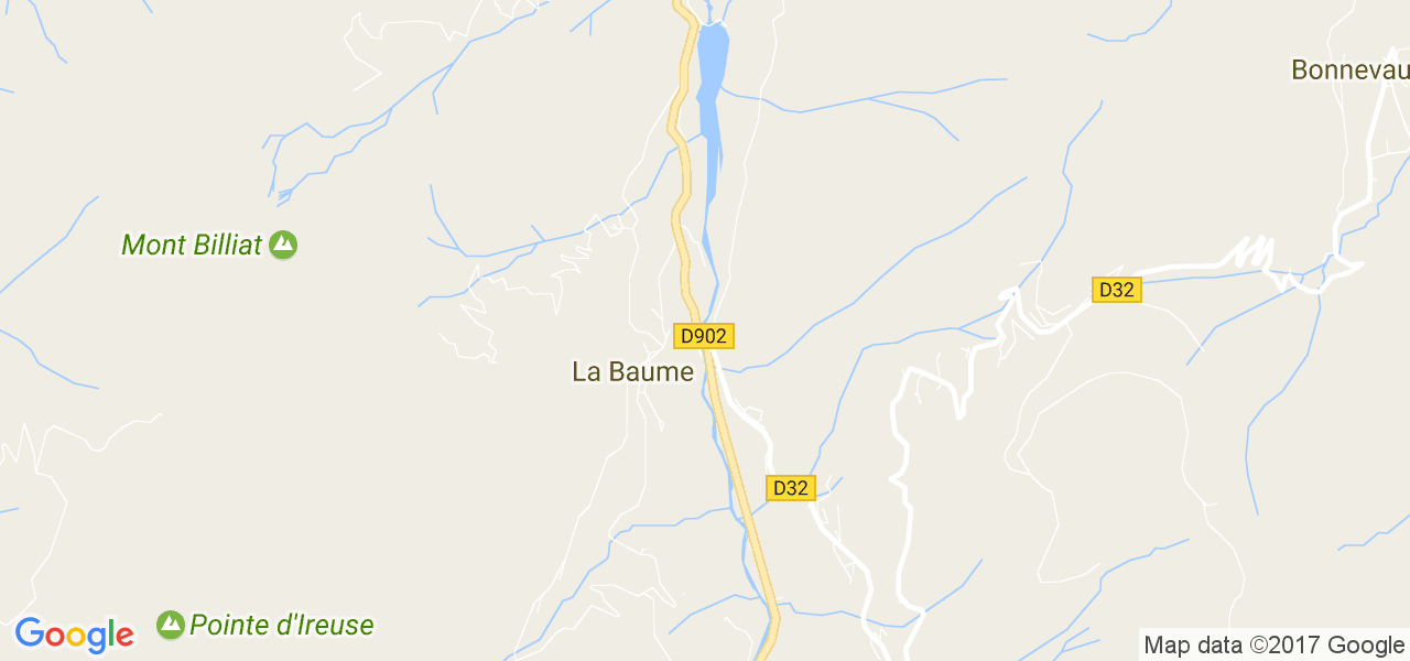 map de la ville de La Baume