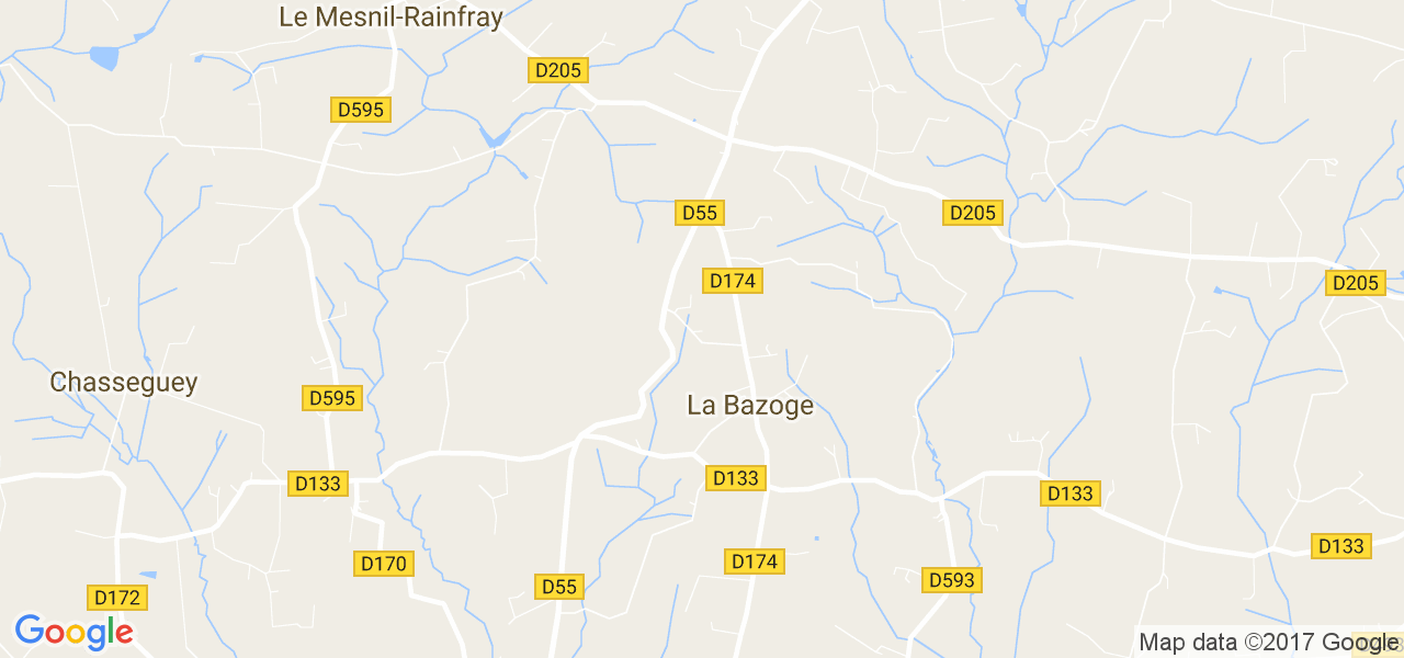 map de la ville de La Bazoge