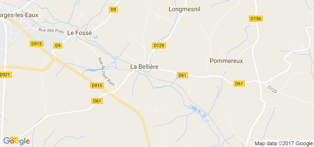 map de la ville de La Bellière