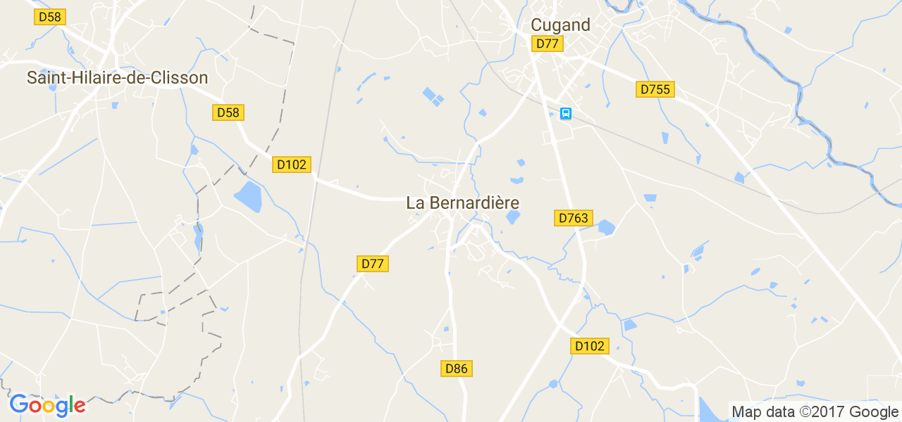 map de la ville de La Bernardière