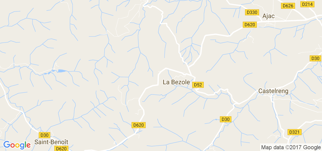 map de la ville de La Bezole