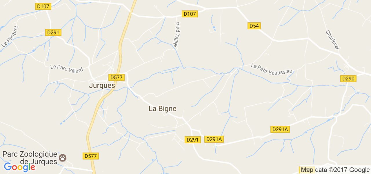 map de la ville de La Bigne