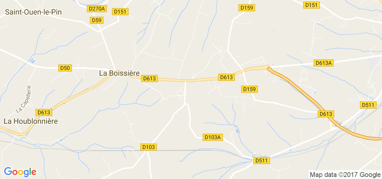 map de la ville de La Boissière