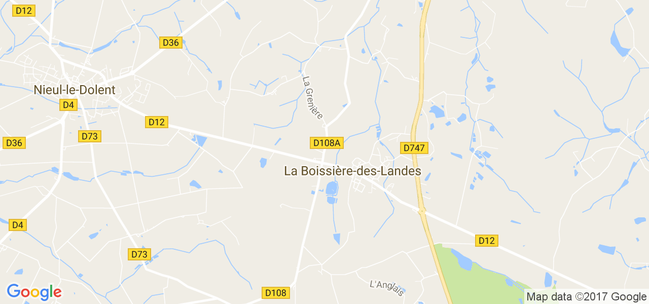 map de la ville de La Boissière-des-Landes