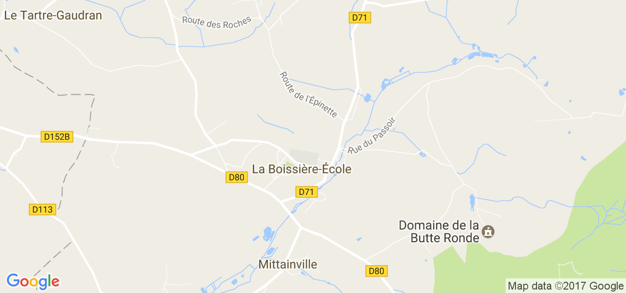 map de la ville de La Boissière-École