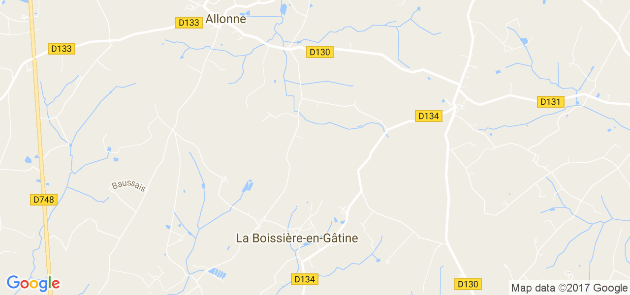 map de la ville de La Boissière-en-Gâtine