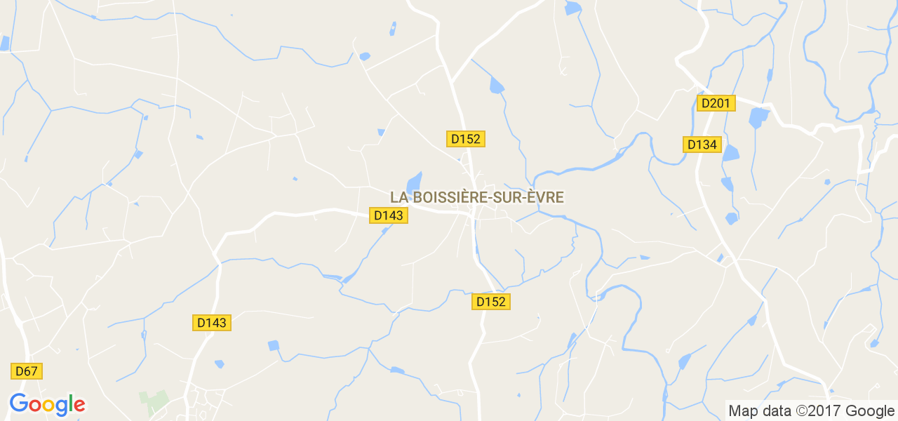 map de la ville de La Boissière-sur-Èvre