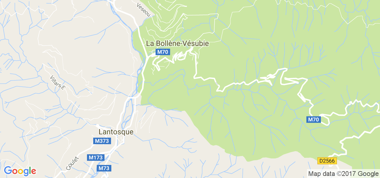 map de la ville de La Bollène-Vésubie