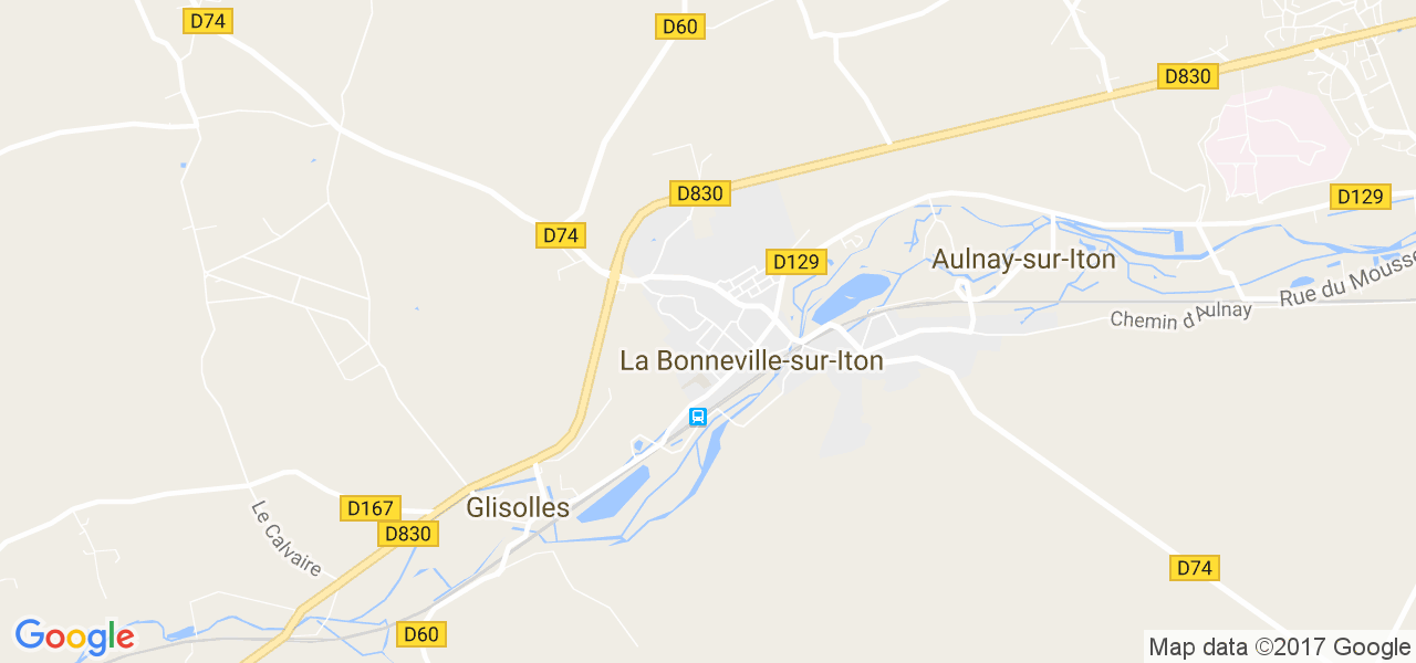 map de la ville de La Bonneville-sur-Iton