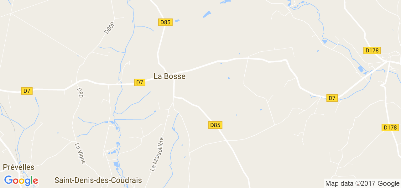 map de la ville de La Bosse