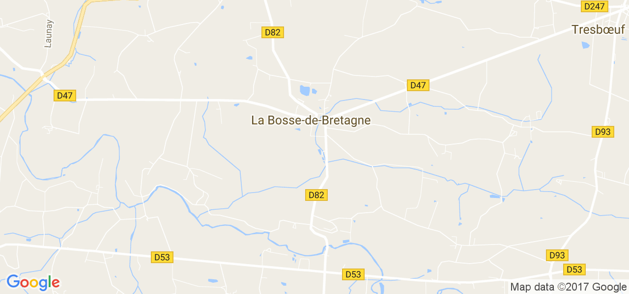 map de la ville de La Bosse-de-Bretagne