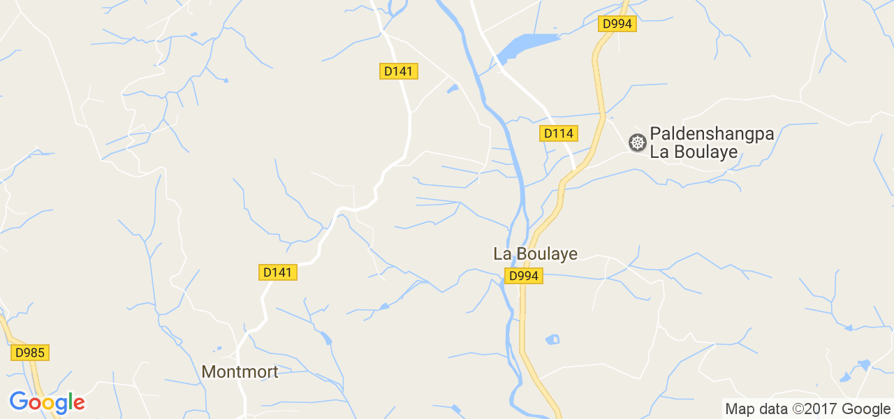 map de la ville de La Boulaye