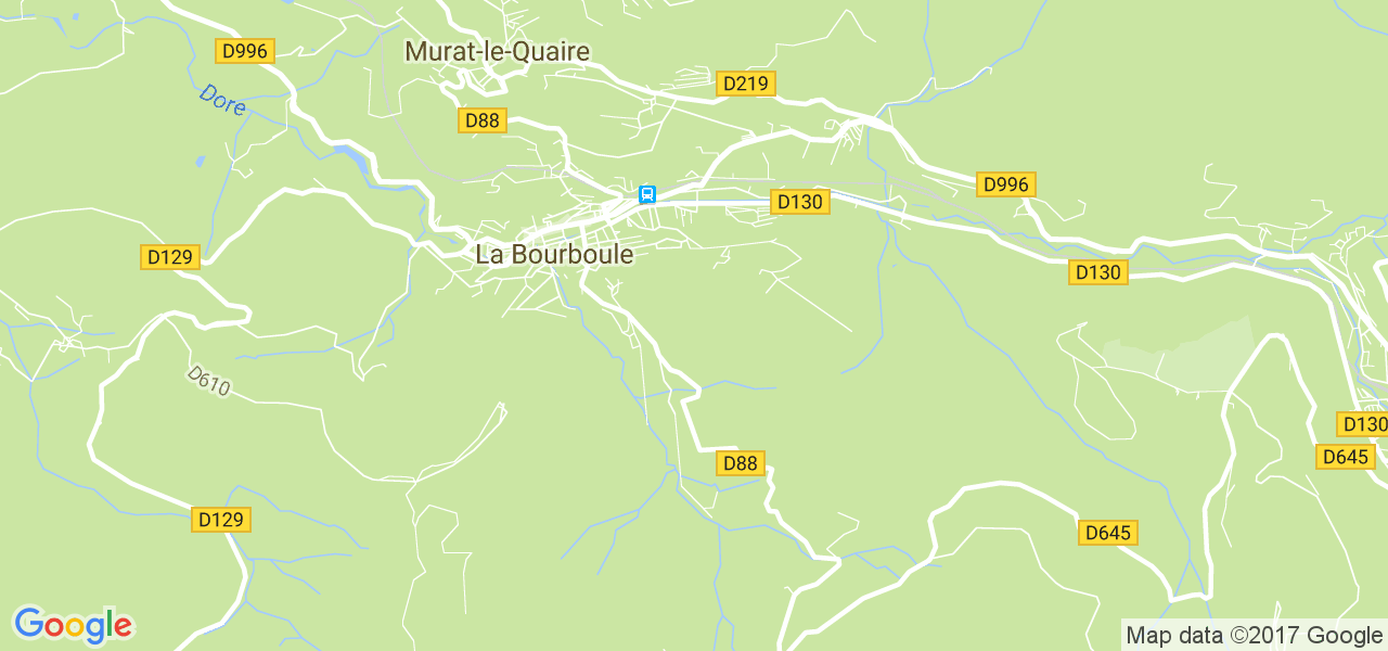 map de la ville de La Bourboule