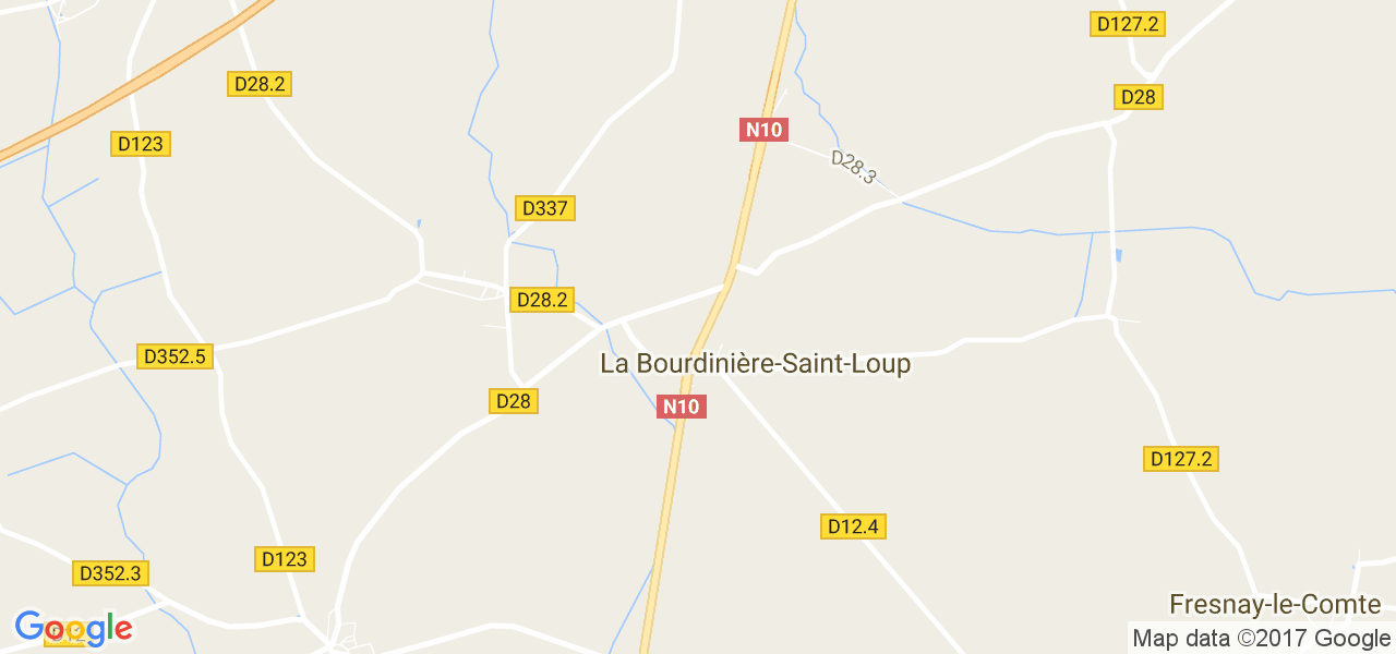 map de la ville de La Bourdinière-Saint-Loup