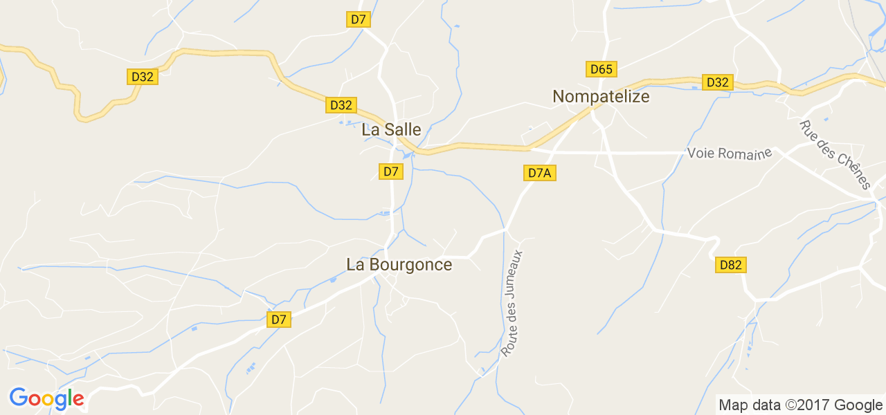 map de la ville de La Bourgonce