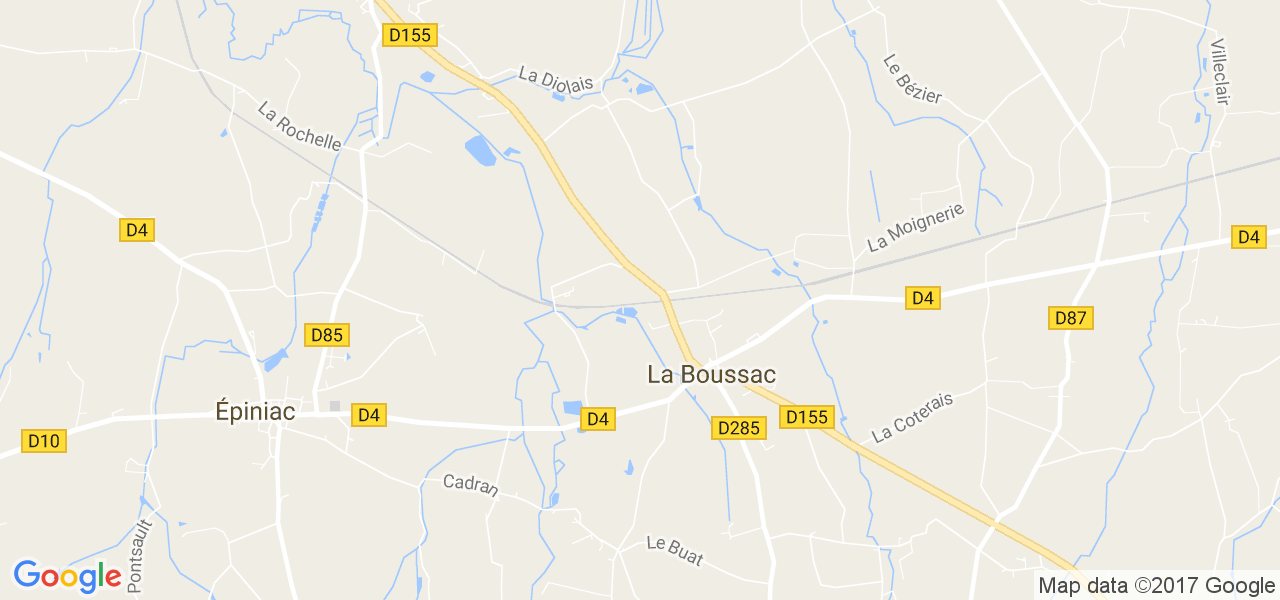 map de la ville de La Boussac