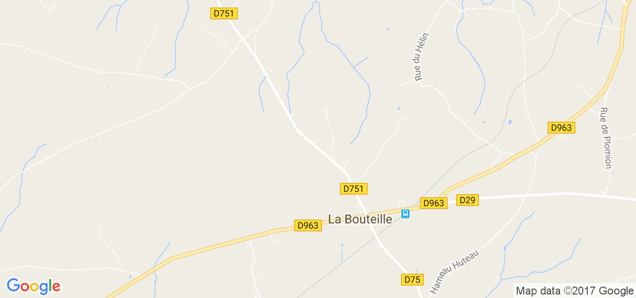 map de la ville de La Bouteille