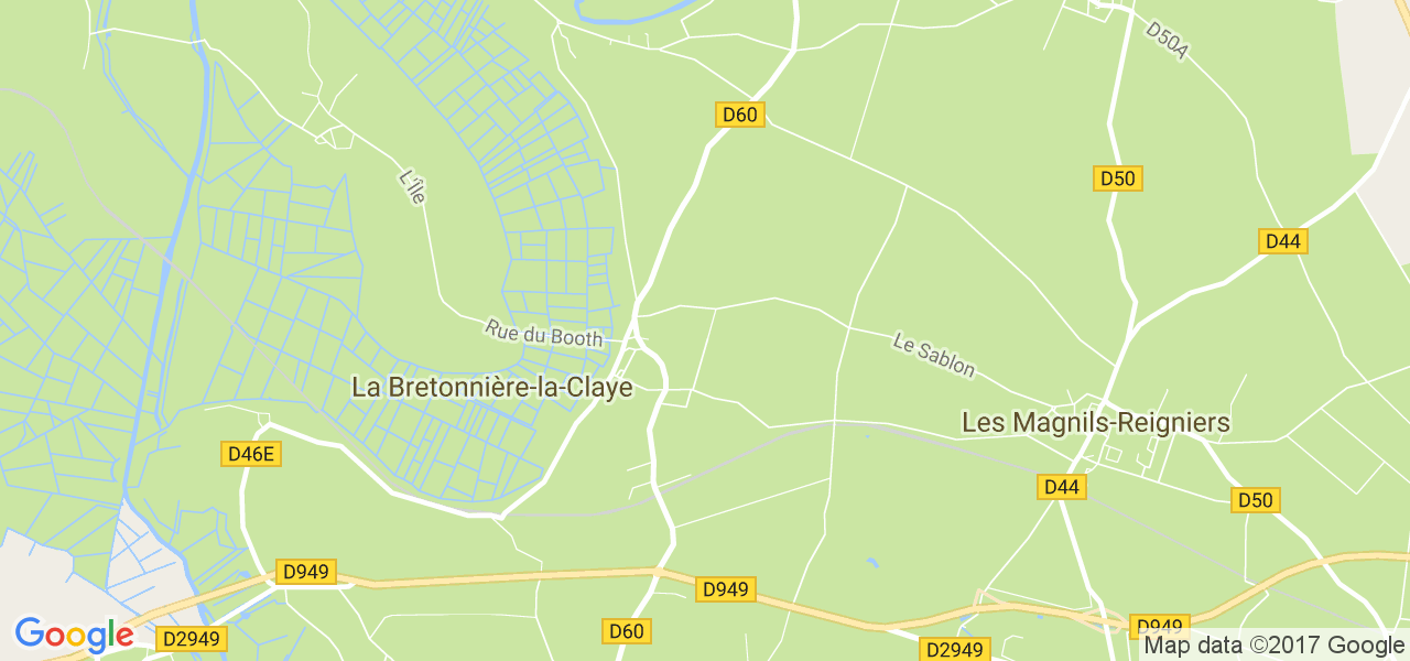 map de la ville de La Bretonnière-la-Claye