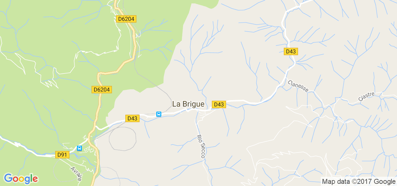 map de la ville de La Brigue