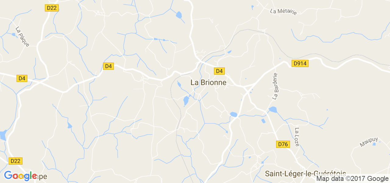 map de la ville de La Brionne