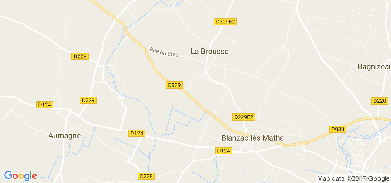 map de la ville de La Brousse