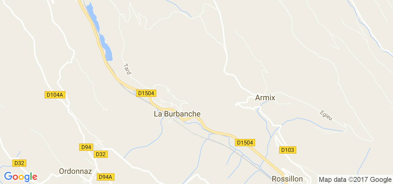 map de la ville de La Burbanche