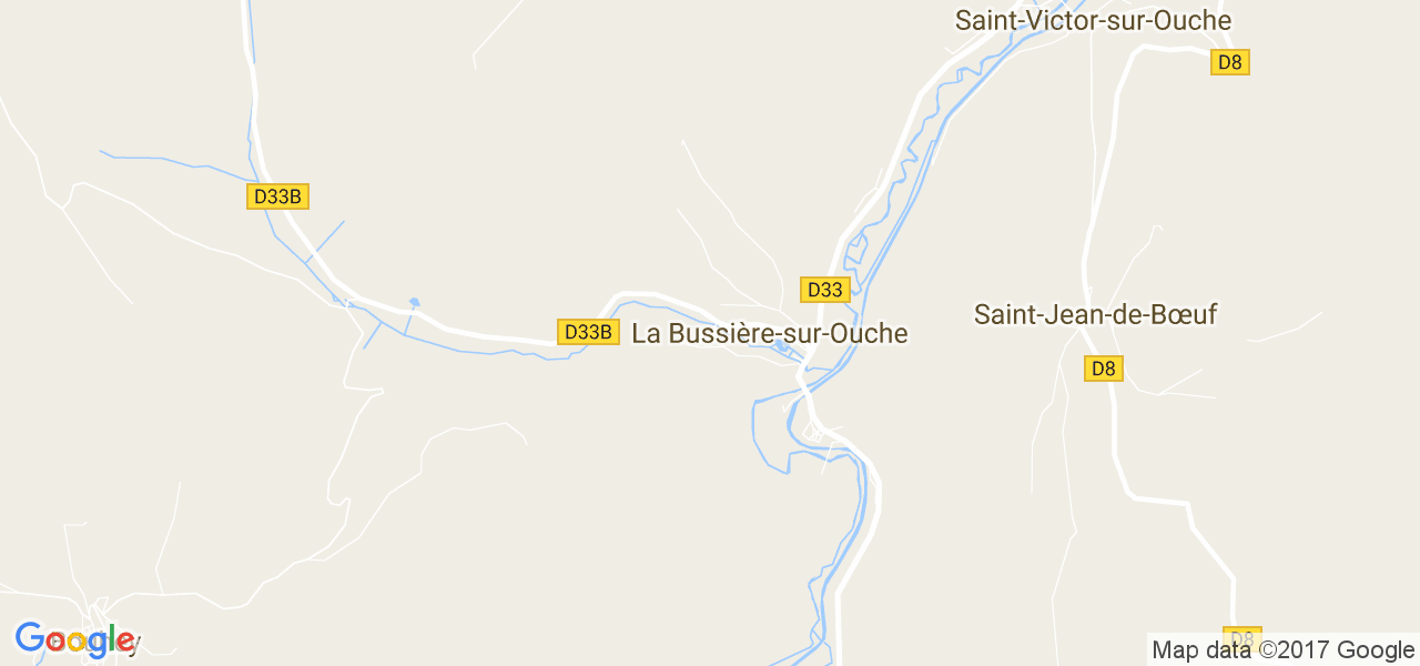 map de la ville de La Bussière-sur-Ouche