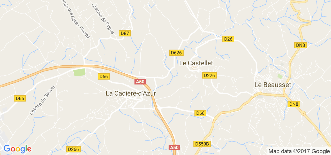 map de la ville de La Cadière-d'Azur