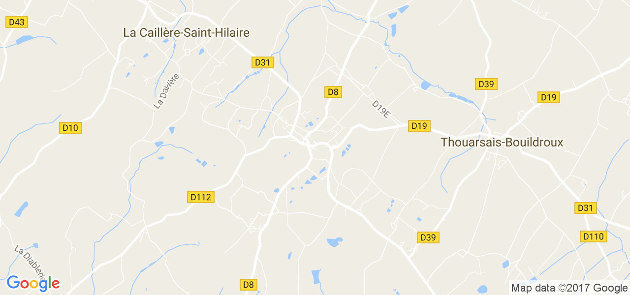 map de la ville de La Caillère-Saint-Hilaire