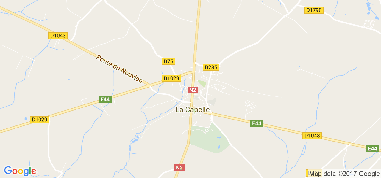 map de la ville de La Capelle