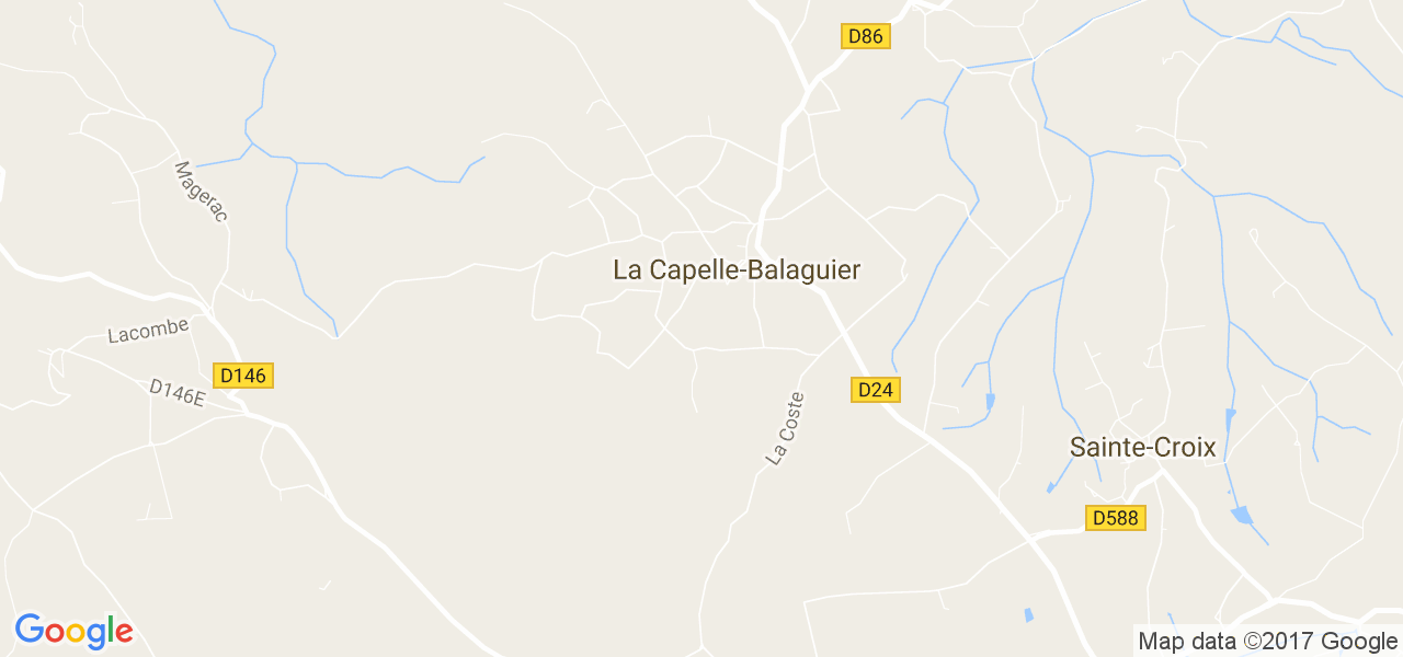 map de la ville de La Capelle-Balaguier