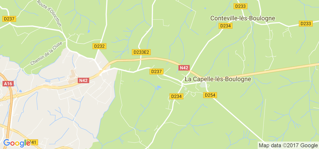 map de la ville de La Capelle-lès-Boulogne