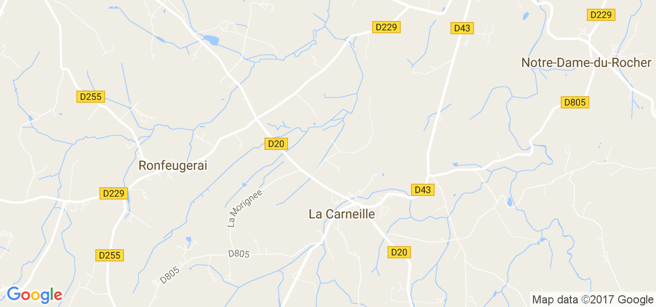 map de la ville de La Carneille