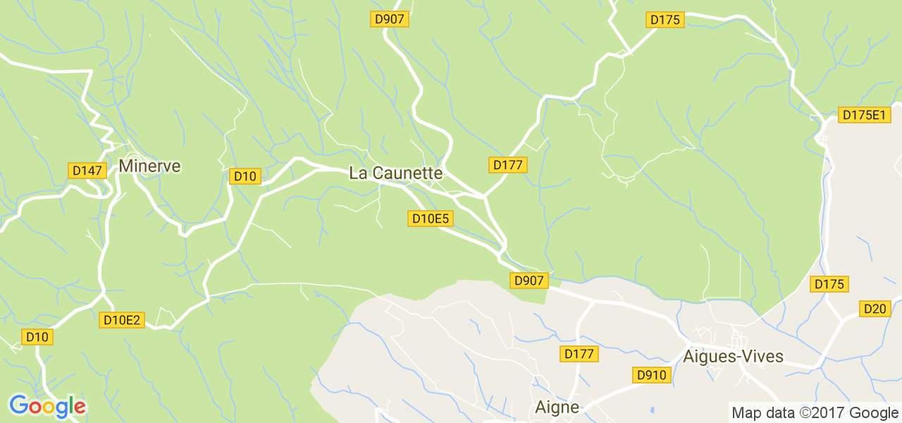 map de la ville de La Caunette