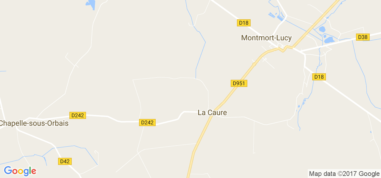 map de la ville de La Caure