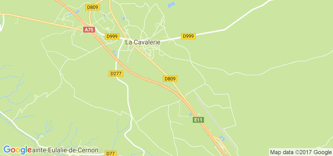 map de la ville de La Cavalerie