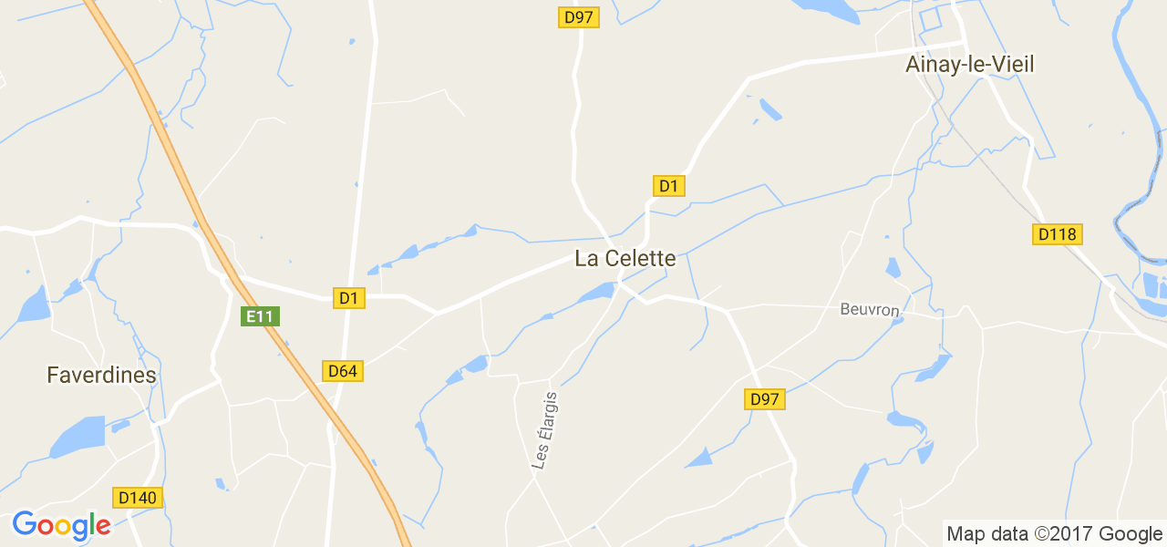 map de la ville de La Celette