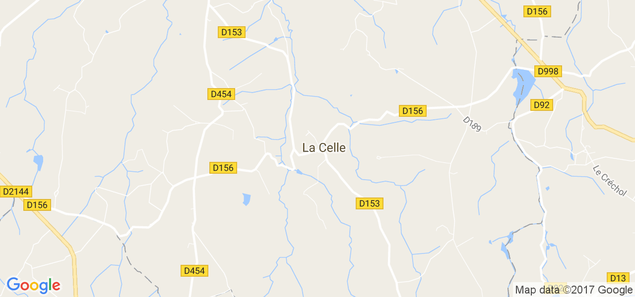 map de la ville de La Celle