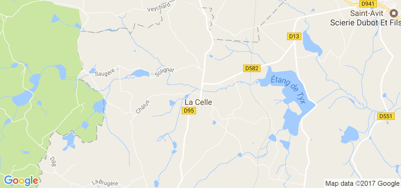 map de la ville de La Celle