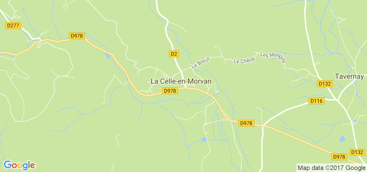 map de la ville de La Celle-en-Morvan